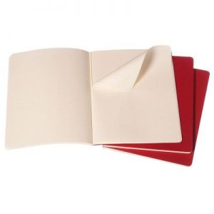 Zeszyty Moleskine Cahier Journals XL 3 szt. w linie czerwone