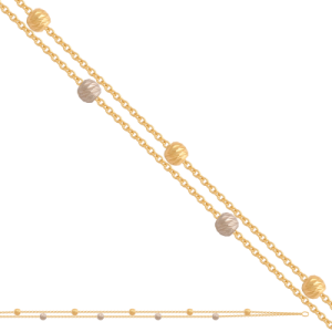 ﻿naszyjnik łańcuszkowy ﻿żółte i białe złoto 
585/14k