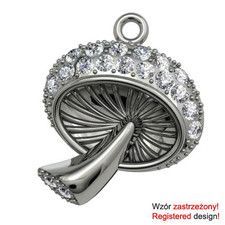 Charms grzybek z kamieniami Swarovski srebro 925 H-93