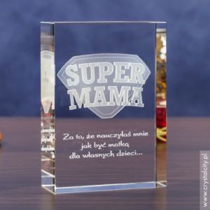 Odznaka 3D »Super Mama« • personalizowana statuetka 3D • GRAWER 3D