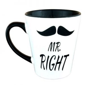 Kubek Latte z wąsem - Mr. RIGHT