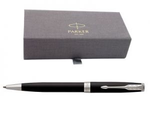 Parker SONNET CT Długopis Czarny Mat w eleganckim etui GRAWER