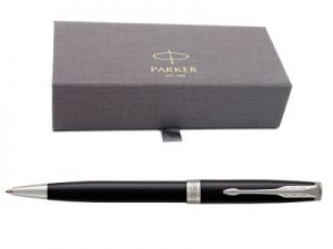 Parker SONNET CT Długopis Czarny Lacquer w eleganckim etui GRAWER