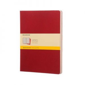Zeszyty Moleskine Cahier Journals XL 3 szt. w kratkę czerwone