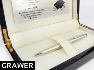 Długopis WATERMAN HEMISPHERE stalowy CT Grawer