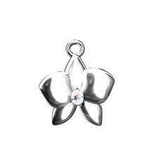 Zawieszka Orchidea - z kamieniem Swarovskiego, srebro 925 S-CHARM 150