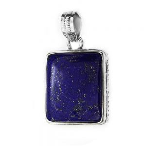 ﻿wisiorek srebrny z naturalnym lapis 
lazuli