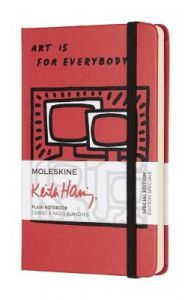 Notes Moleskine Keith Haring kieszonkowy czerwony gładki
