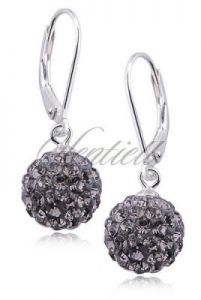 Kolczyki kulki 10mm czarny diament - Black Diamond