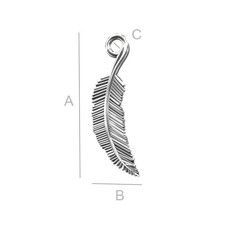 Zawieszka Piórko, srebro próba 925 ODL-00034
