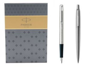 PARKER JOTTER ZESTAW PIÓRO i DŁUGOPIS STAL CT