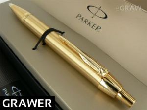 Parker IM BRUSHED złoty GT Długopis GRAWER