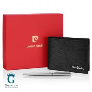 Zestaw prezentowy Pierre Cardin skórzany portfel i długopis TILAK11 8806P