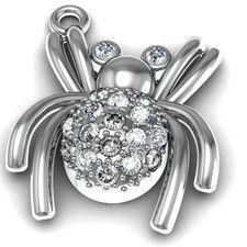 Charms pająk kamienie Swarovski H-45