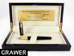 Eleganckie Pióro wieczne Parker IM Czarny GT GRAWER DREWNIANE ETUI TABLICZKA DEDYKACJA