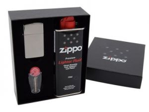 Zapalniczka ZIPPO Z20492 Black Ice Slim Pudełko prezentowe z akcesoriami Grawer