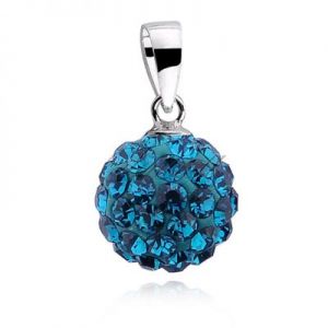 Zawieszka kulka 10mm blue zircon - Blue zircon