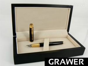 Eleganckie Pióro wieczne Parker IM Czarny GT GRAWER DREWNIANE ETUI