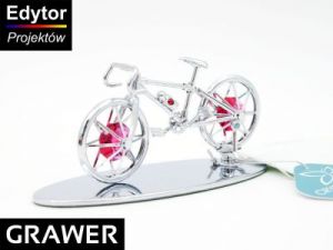 Rower Swarovski Pamiątka z Chrztu Chrzest GRAWER