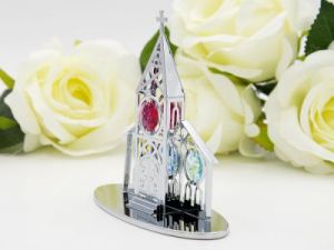 Kościół Swarovski Prezent Pamiątka Chrzest GRAWER