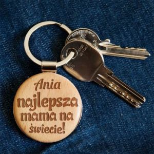 Najlepsza mama - Brelok drewniany - Drewniany brelok