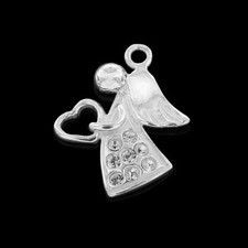 Charms aniołek z kamieniami Swarovski srebro 925 H-40