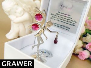 ELF chrzest roczek Swarovski Tabliczka Grawer rubin