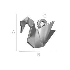 Zawieszka Łabędź Origami, srebro próba 925 ODL-00031