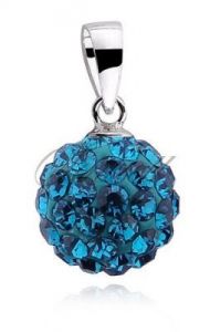 Zawieszka kulka 10mm blue zircon