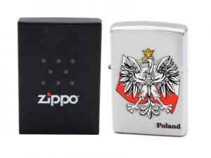 Zapalniczka Zippo Brushed Chrome Polska z GRAWEREM