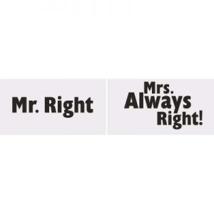 Tabliczka Mr.Right Mrs.Always Right