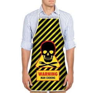 Fartuszek Warning Man Cooking