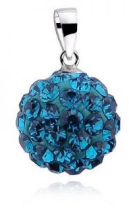 Zawieszka kulka 12mm blue zircon